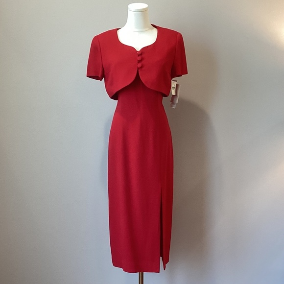 **NWT** Donna Rico Evening Dress with removable Bolero Jacket - Size 8P - Picture 2 of 11